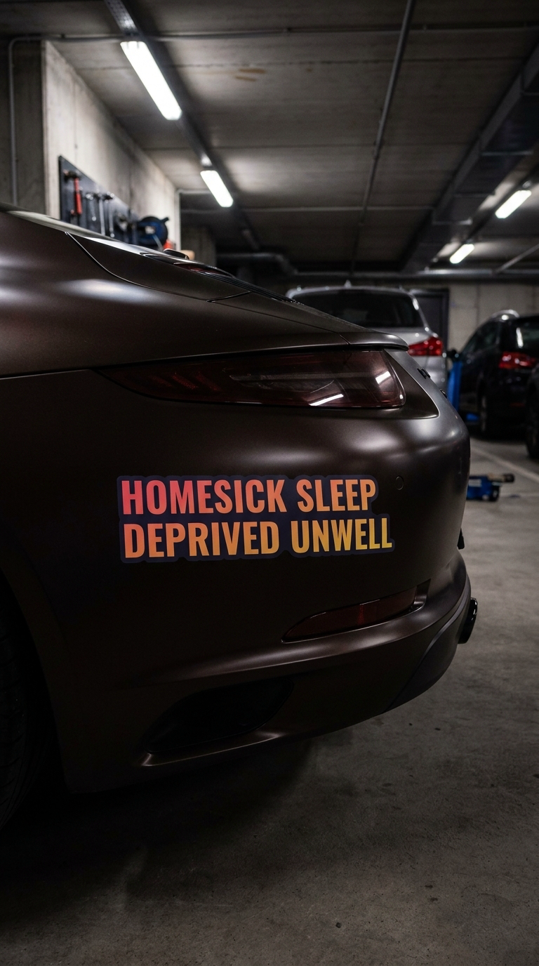 HOMESICK SLEEP DEPRIVED UNWELL