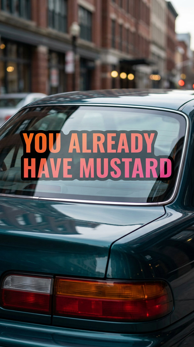 YOU ALREADY HAVE MUSTARD