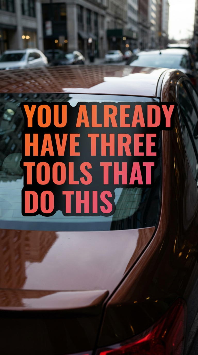 YOU ALREADY HAVE THREE TOOLS THAT DO THIS